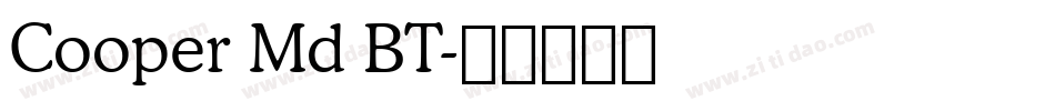 Cooper Md BT字体转换